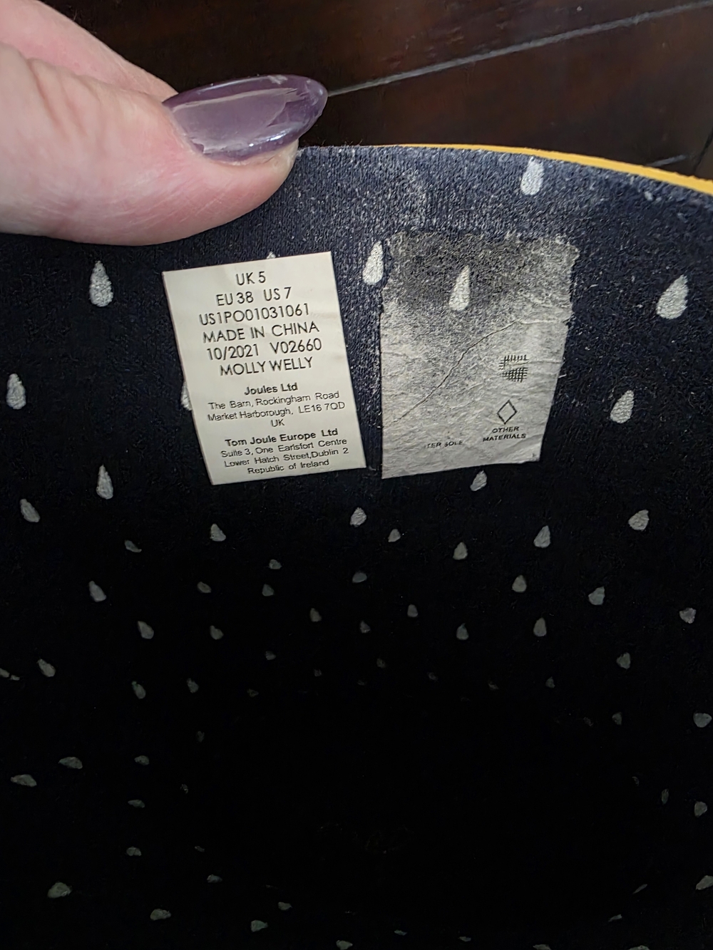 Joules Yellow Floral Women's Rain Boots - Picture 7 of 9